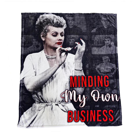 Minding My Own Business Plush Throw