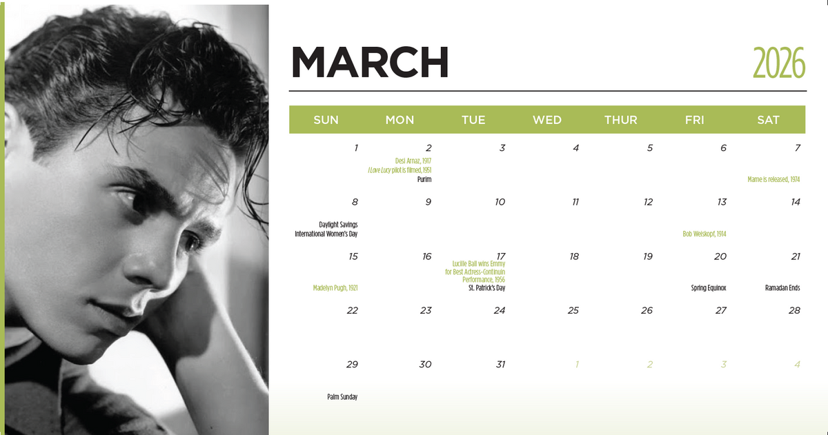 2026 Lucy Desi Museum Desk Calendar