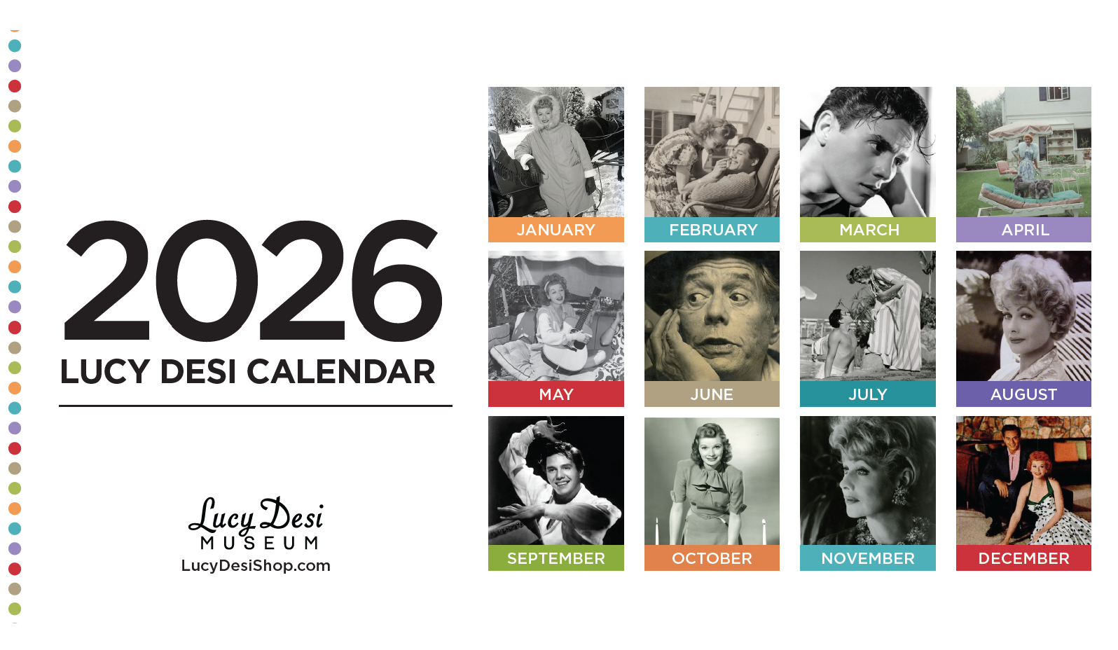 2026 Lucy Desi Museum Desk Calendar