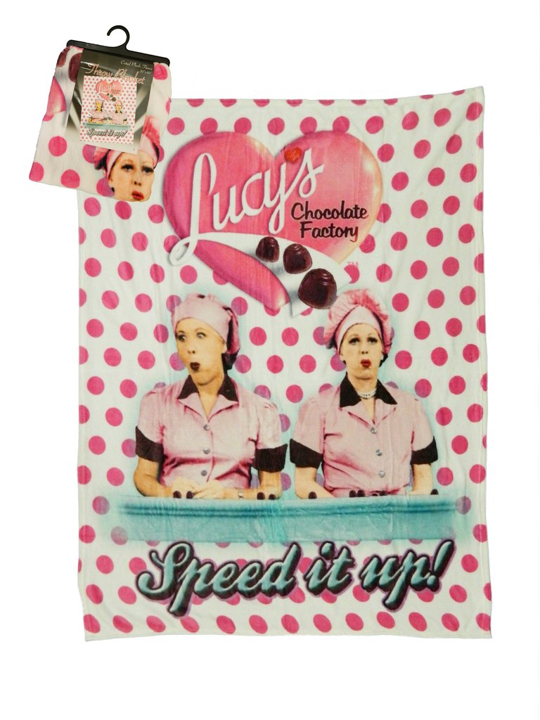 I Love Lucy: &quot;Job Switching&quot; Polka Dot Throw Blanket