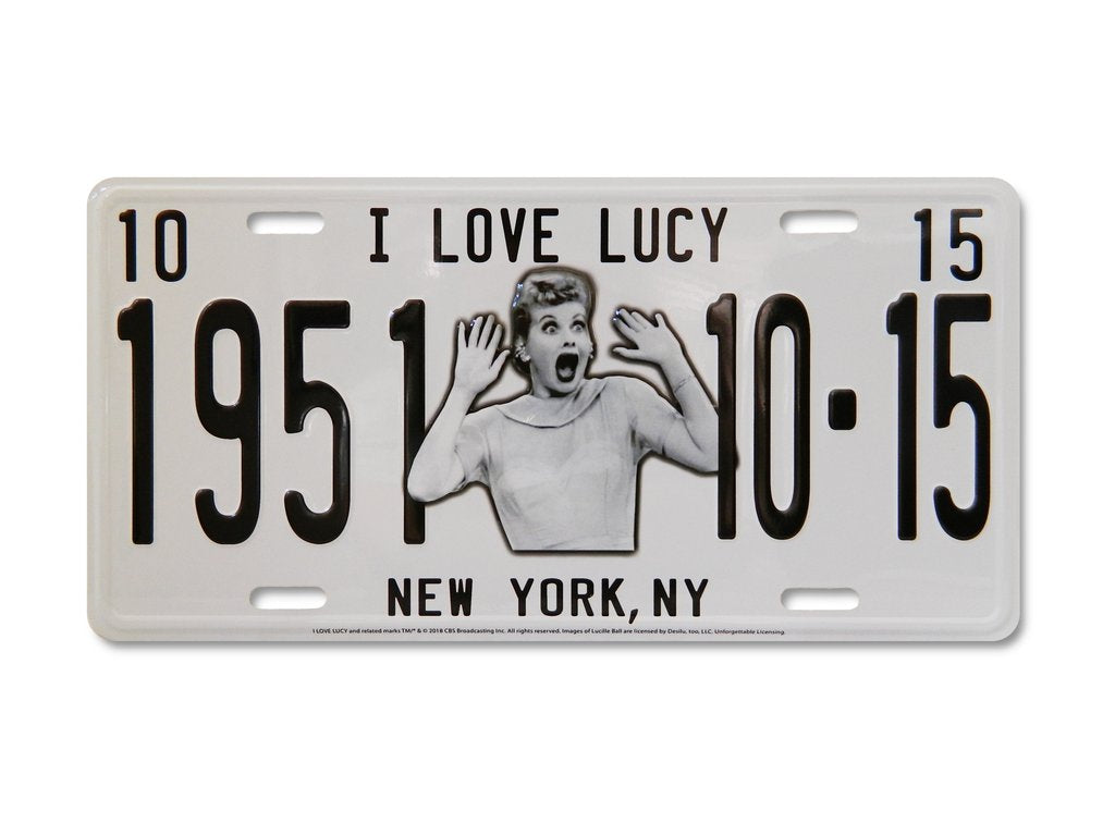 Lucy　0916 I Love Lucy Anniversary License Plate - Lucy Desi Museum